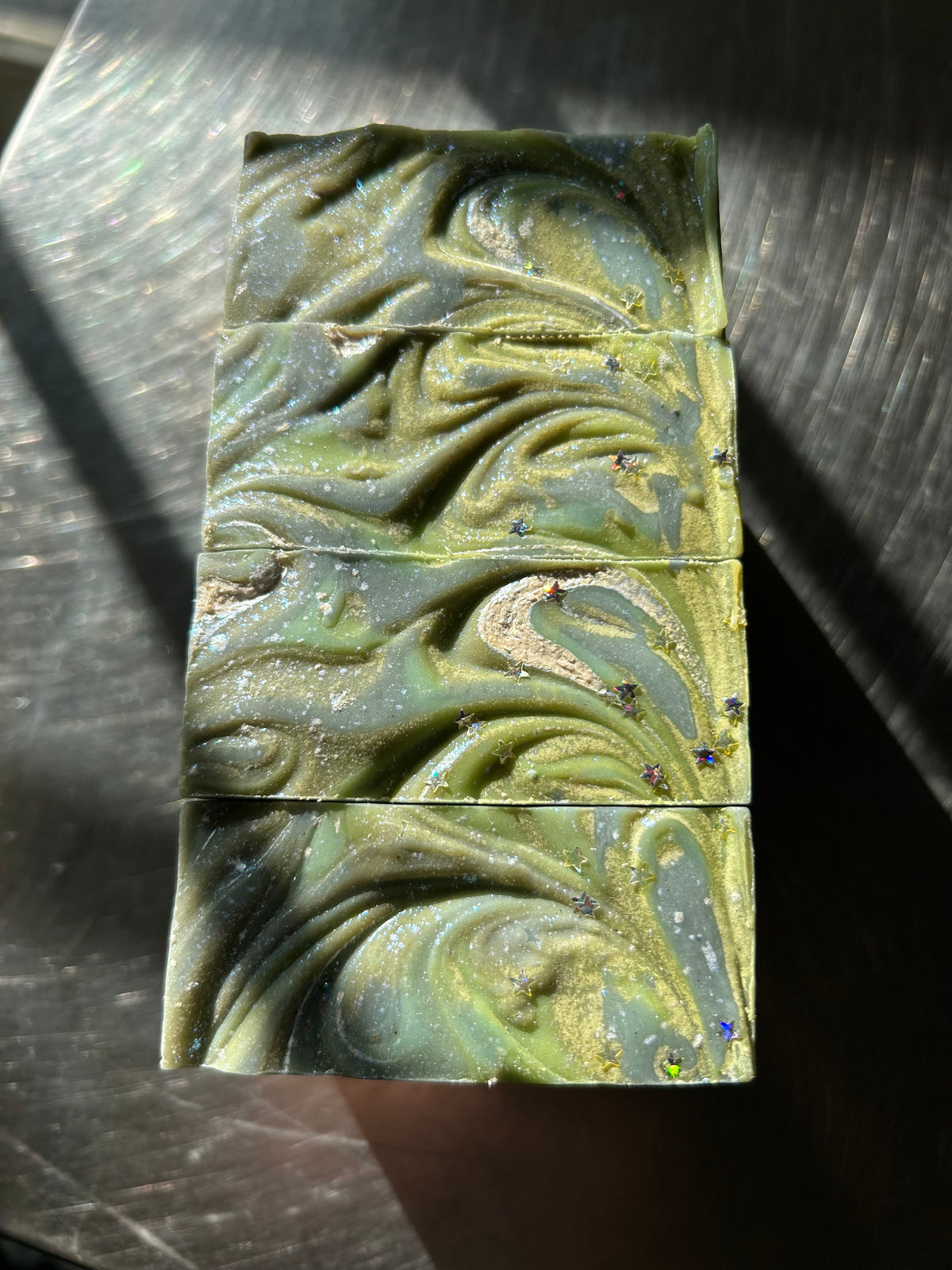 Moon Water Soap🌘💧Vegan/ Organic & Fair-Trade Shea Butter/ Natural Indigo Powder/ Blue Raspberry/ Artisanal Soap/ Handcrafted on Vancouver Island, Victoria B.C. Canada🇨🇦