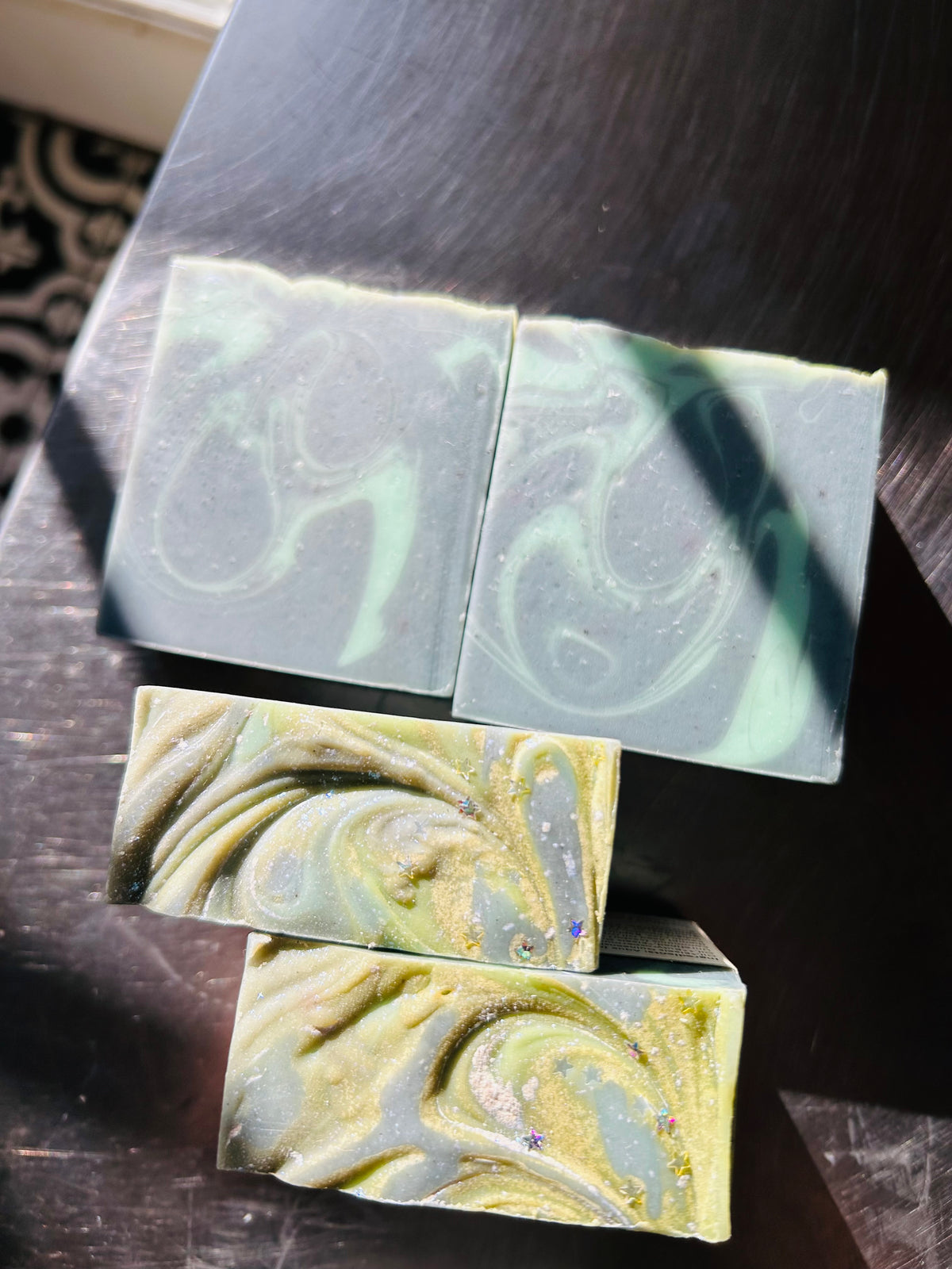 Moon Water Soap🌘💧Vegan/ Organic & Fair-Trade Shea Butter/ Natural Indigo Powder/ Blue Raspberry/ Artisanal Soap/ Handcrafted on Vancouver Island, Victoria B.C. Canada🇨🇦