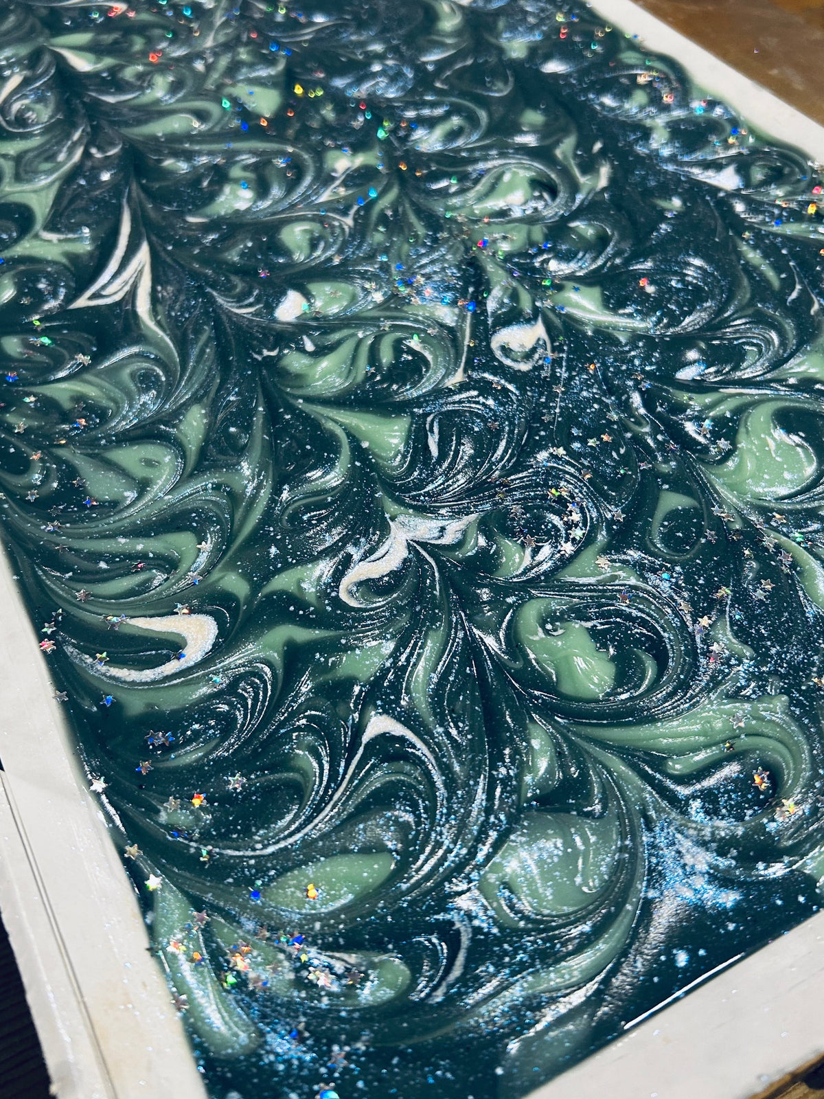 Moon Water Soap🌘💧Vegan/ Organic & Fair-Trade Shea Butter/ Natural Indigo Powder/ Blue Raspberry/ Artisanal Soap/ Handcrafted on Vancouver Island, Victoria B.C. Canada🇨🇦