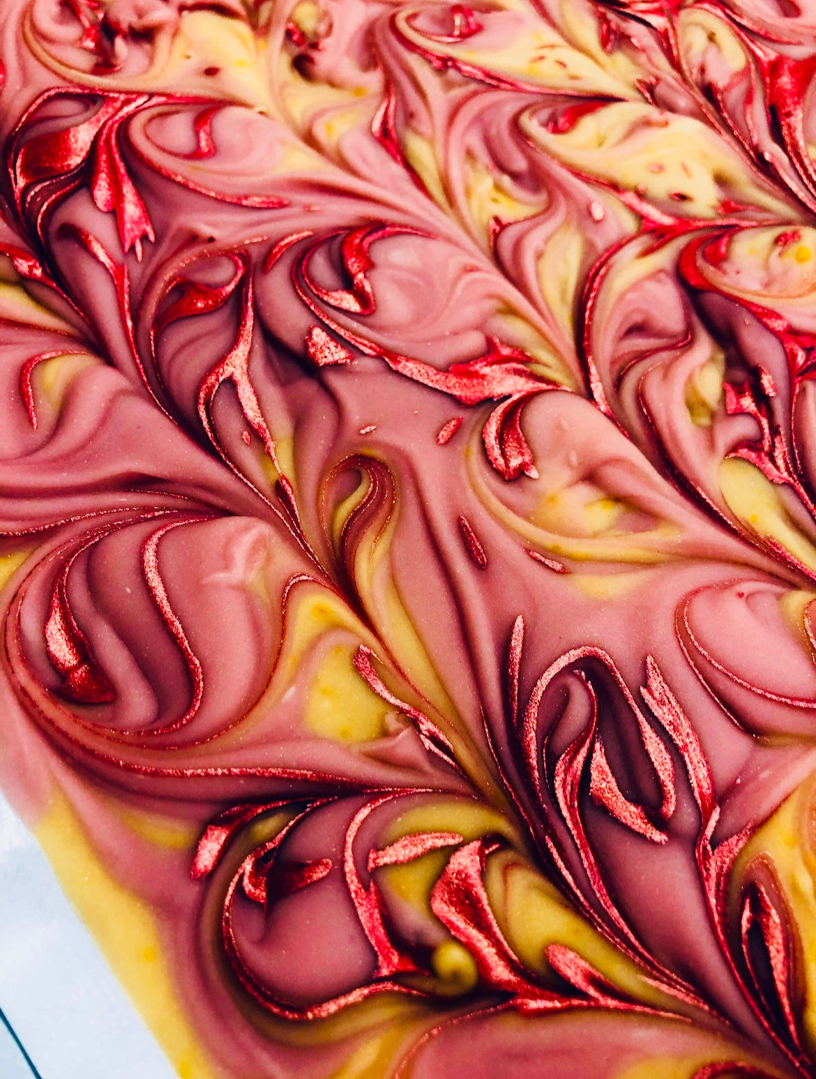 Pink Grapefruit Bergamot Soap💖🧡 Essential Oils/ Organic Calendula Petals/ Ethically Sourced Mica/ Artisanal Vegan Soap/ Organic & Fair-Trade Shea Butter/ Handcrafted on Vancouver Island, Victoria B.C. Canada🇨🇦