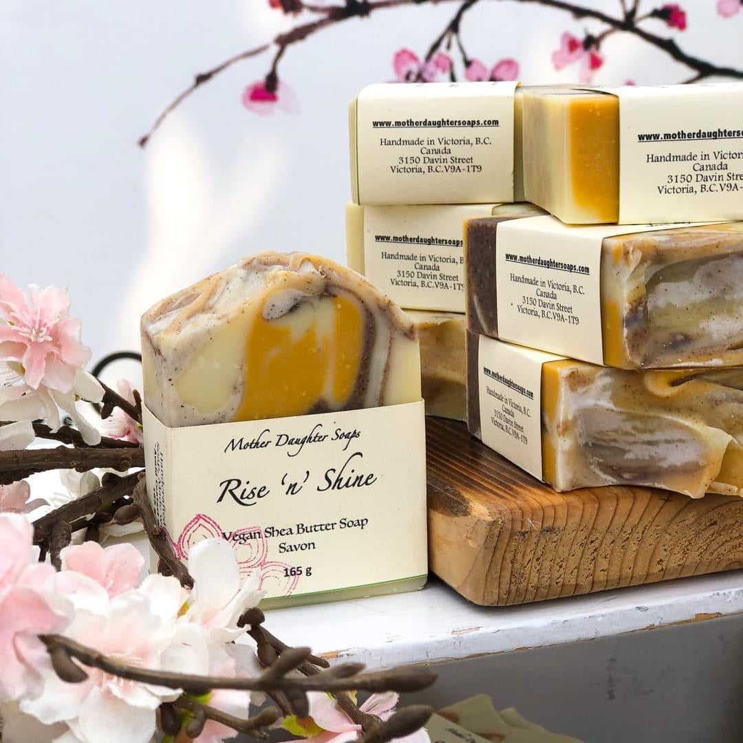 Rise ’n’ Shine Soap🍋⭐️ Lemon/ Eucalyptus/ Litsea Cubeba/ Chaga Mushroom🍄/ Organic Shea Butter/ Organic Hempseed Oil/ Artisan Vegan Soap/  Handcrafted on Vancouver Island, Victoria, B.C. Canada🇨🇦