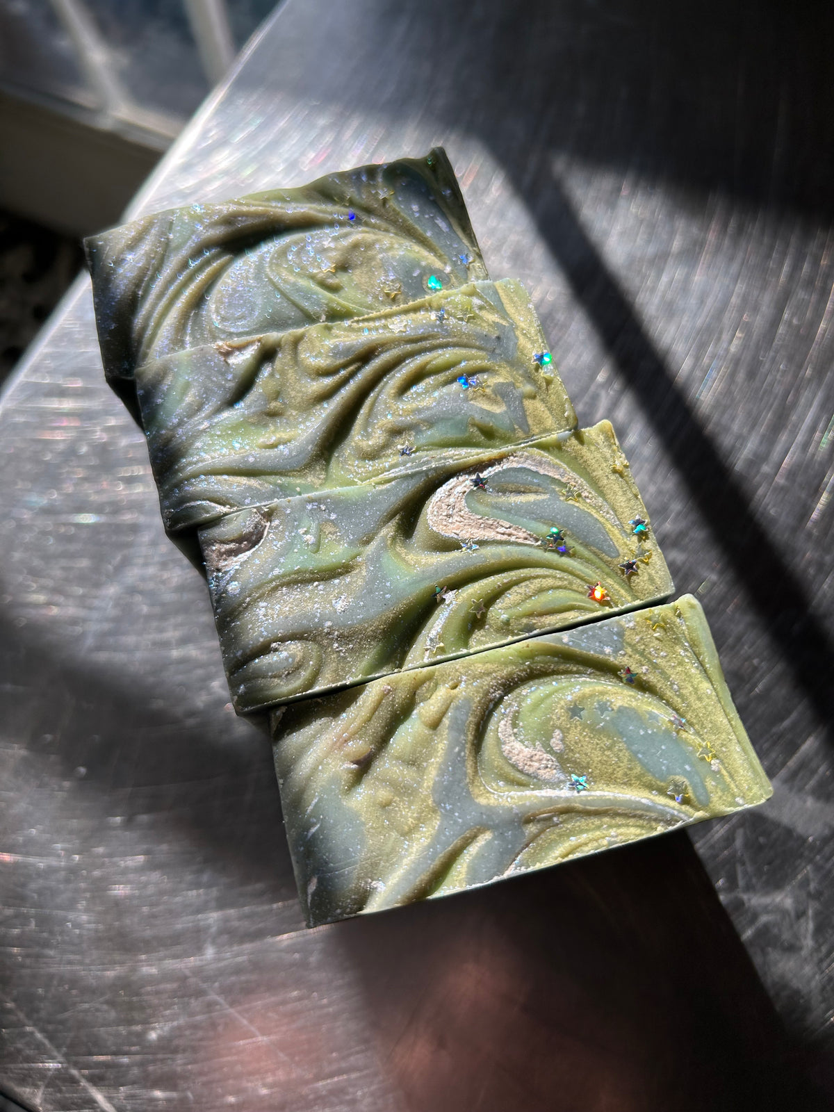 Moon Water Soap🌘💧Vegan/ Organic & Fair-Trade Shea Butter/ Natural Indigo Powder/ Blue Raspberry/ Artisanal Soap/ Handcrafted on Vancouver Island, Victoria B.C. Canada🇨🇦